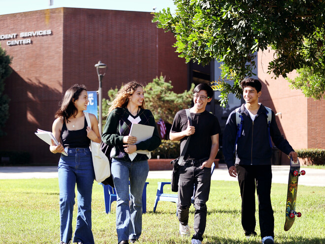 IVC 4 students walking