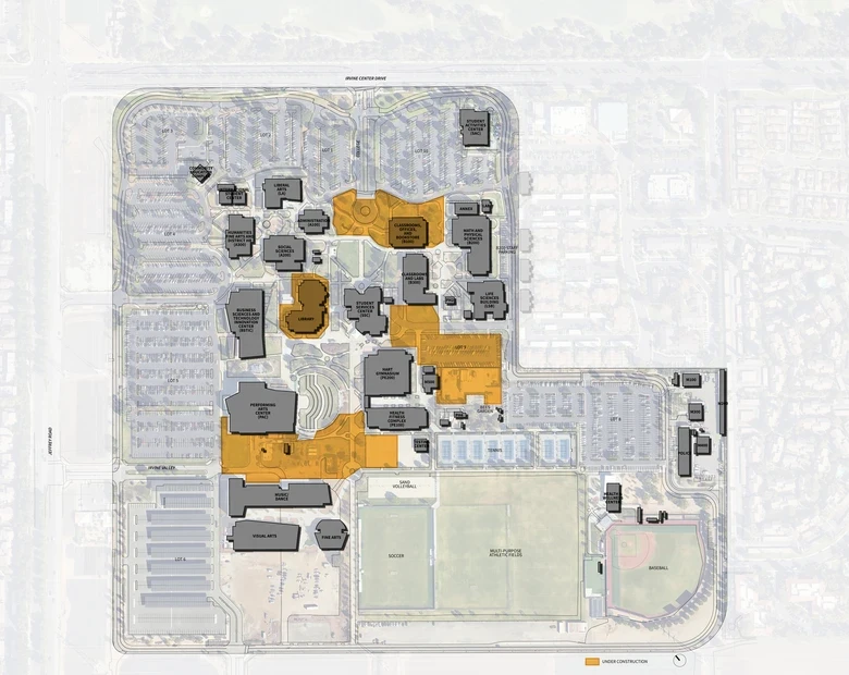 map of IVC college campus today