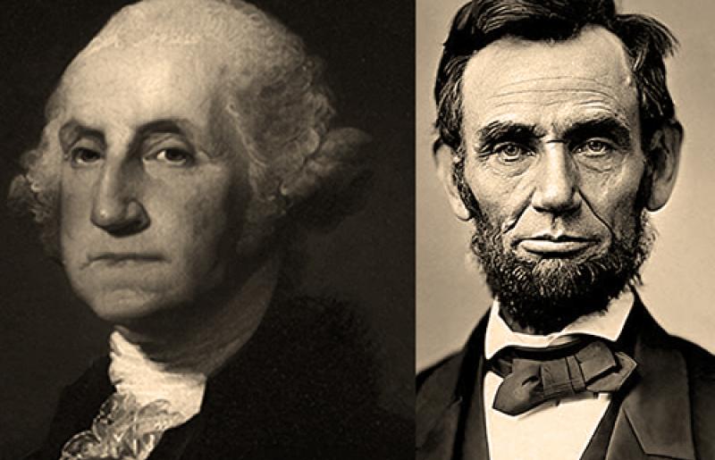 Image of both President Washington and President Lincoln
