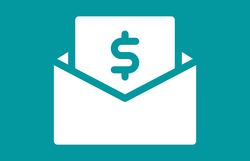 money check in envelope icon