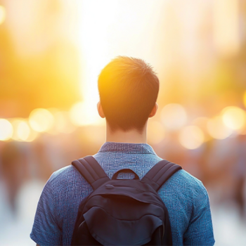 one student in sunshine