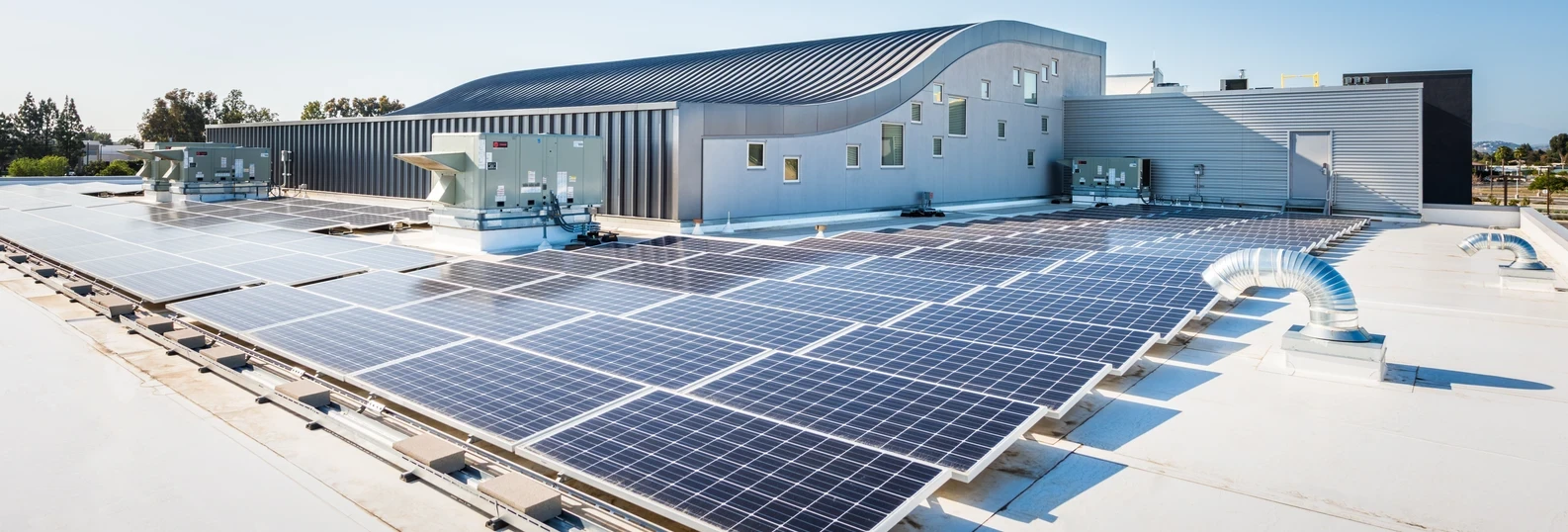 solar panels on roof of IDEA building on ATEP campus