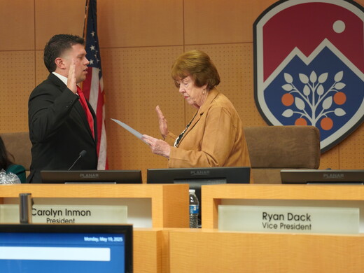 blake leonard student trustee swearing in