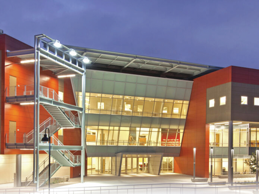 Saddleback campus at night Science Building
