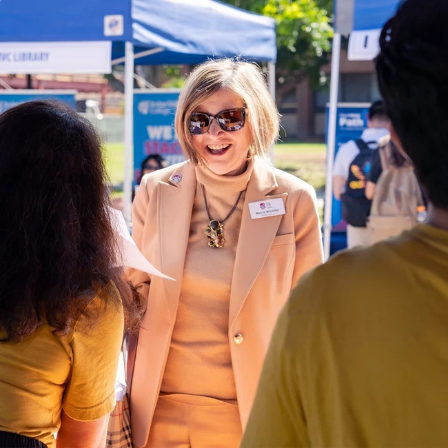 Marcia Milchiker attends pathways to success fair at ivc