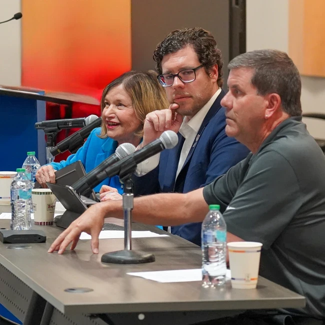 milchiker, dack, and prendergast at coffee and tea event