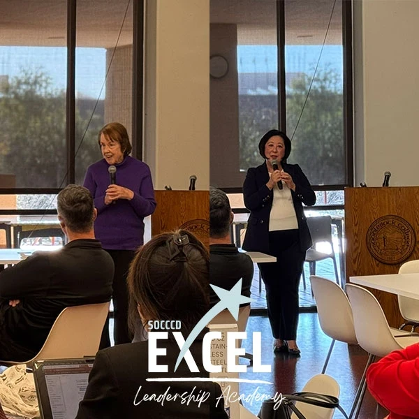 trustees inmon and bartlett presenting to Excel cohort