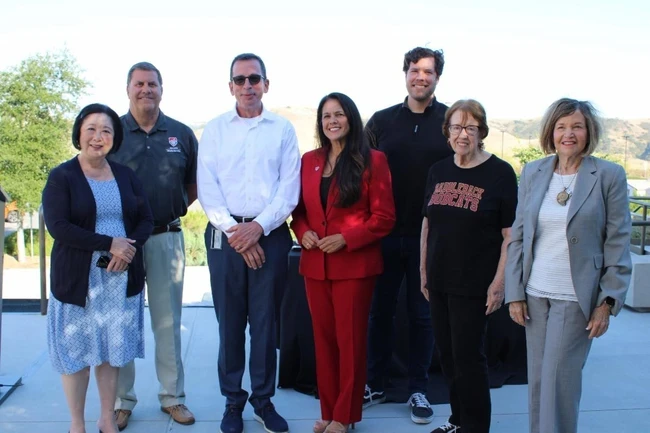 Trustees Bartlett, Prendergast, Dack, Inmon, and Milchiker join Chancellor Barnes and President Stern at Retirement ceremony