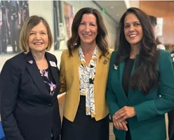 marcia milchiker, cottie petrie norris, and chancellor julianna barnes pose for a photo
