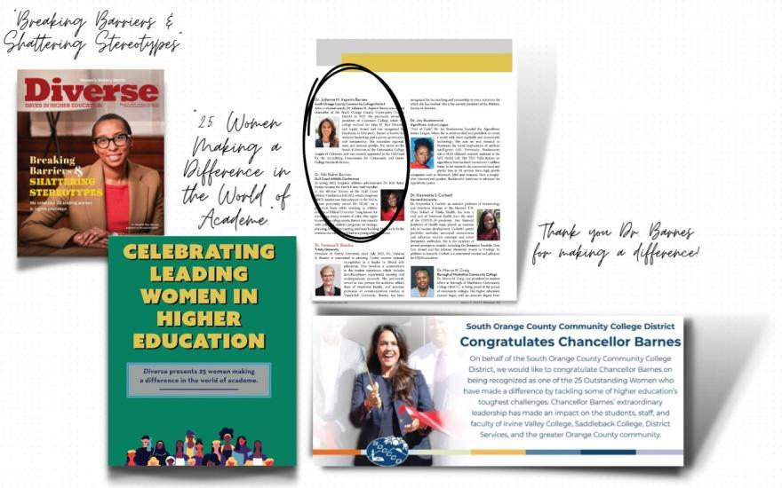 image of Diverse Ed magazine featuring chancellor Barnes