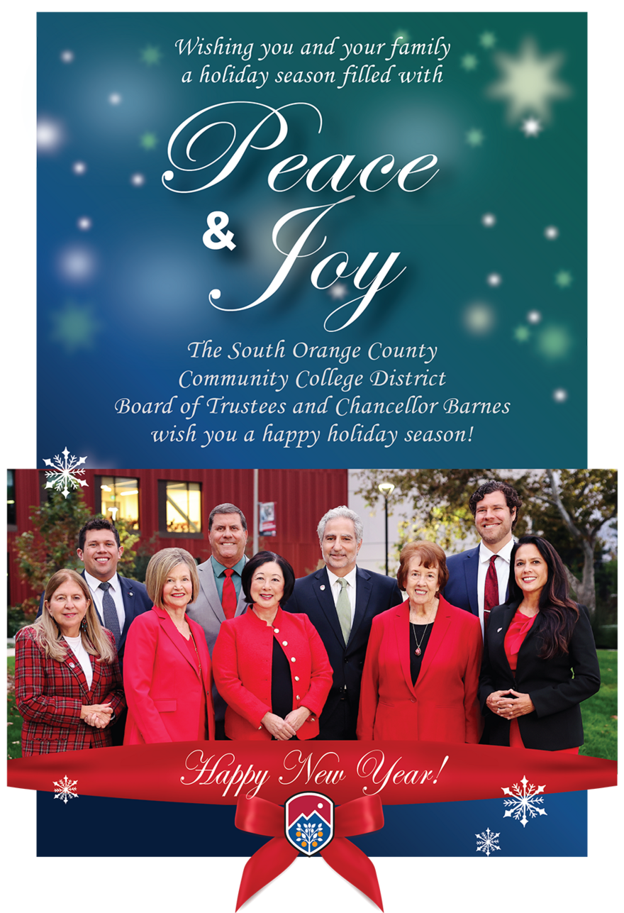 2025 Holiday card from chancellor and trustees